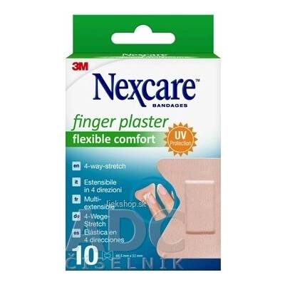 3M Nexcare Flexible Comfort pružné náplasti na prsty 44,5 × 51 mm 10 ks