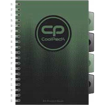 CoolPack Zošit kockovaný B5 polotvrdá obálka so zeleným gradientom