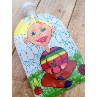 Domky Domčeky Klasická plnitelná kapsička 140ml malovaná kresba