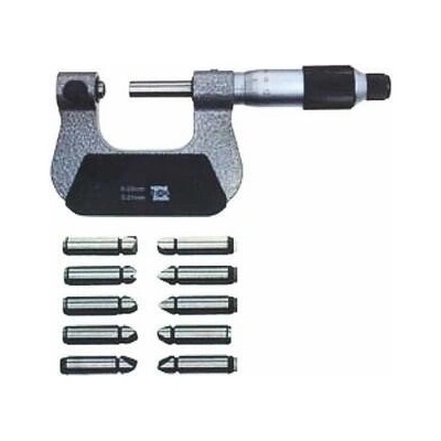 KINEX K-MET Mikrometr třmenový na závity DIN 863 50-75 mm 0,01 mm KI7028-33