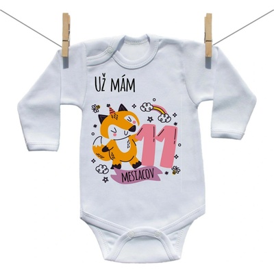 Boodyy Body s dlhým rukávom Už mám 11 mesiacov so zvieratkom