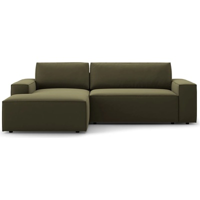 Micadoni Зелен кадифен разтегателен с място за съхранение ъглов диван (ляв ъгъл) Jodie - Micadoni (MIC_LCF_51_F1_JODIE2)