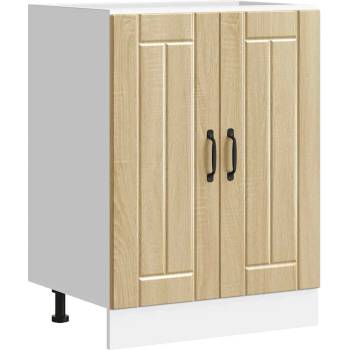 vidaXL Шкаф за мивка, Lucca, дъб сонома, инженерно дърво (853680)