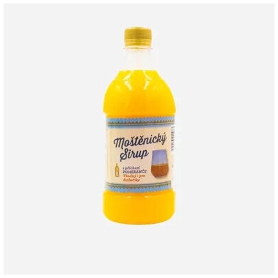 Moštěnický sirup Pomeranč s nižším obsahem cukru 700 ml