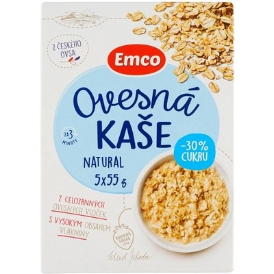 Emco Ovesná kaše Natural 5 x 55 g – Zbozi.Blesk.cz