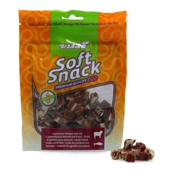 Braaaf Soft Snack Cubes Lamb Аnd Fish - Меки лакомства за кучета, вкусни кубчета с агнешко и риба - 85 гр