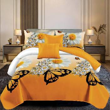 EmonaMall Двулицево спално бельо EmonaMall, 6 части - Модел S19057 (S19057-33333d)