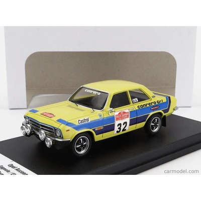 Trofeu Opel Ascona night Version N 32 Rally Sanremo 1974 Alfredo Fagnola Evio Novarese Žlutá Modrá 1:43
