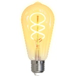 DELTACO SMART HOME SH-LFE27ST64S LED крушка, E27, волфрамова, спирала, WIFI, 5, 5 W, бяла, регулируема