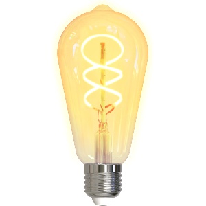 DELTACO SMART HOME SH-LFE27ST64S LED крушка, E27, волфрамова, спирала, WIFI, 5, 5 W, бяла, регулируема