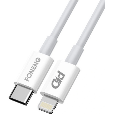 Foneng X31 USB-C pre Lightning, 3A, 2m, bílý