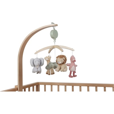 Little Dutch Музикална въртележка за кошара Little Dutch Safari Friends (LD8300)