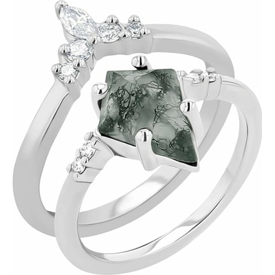 Eppi Set prstenů s achátem a diamanty Vinka C45273