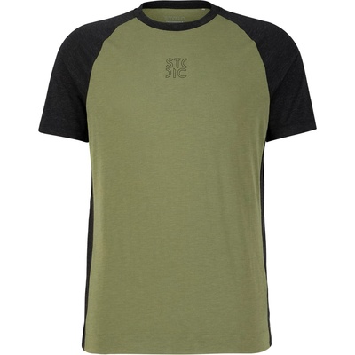 Stoic Мъжка фланелка с къс ръкав за колоездене Stoic PerformanceMerino LofsdalenSt. MTB S/S Cycling jersey - Black / Moss Green - размер XL (056-4036-0214)