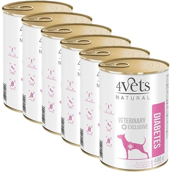 4Vets NATURAL Veterinary Exclusive DIABETES 6 x 400 г