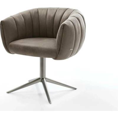 Delife Jada-Flex mikrovlákno taupe vintage křížová podnož grafit taštičkové pružiny