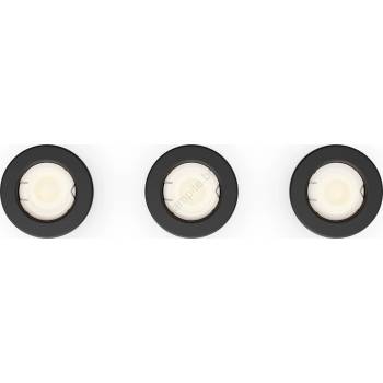 Philips - КОМПЛЕКТ 3x Вградено осветително тяло PERIDOT 1xGU10/7W/230V черно (P7284)