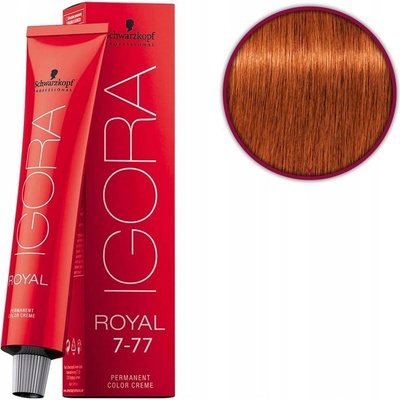 Schwarzkopf Professional Igora Royal Color 7-77 stredná blond medená extra 60 ml