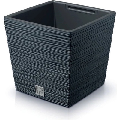 Prosperplast Kvetináč FURU SQUARE LOW 30 cm antracitový