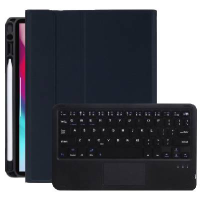Калъф с клавиатура, тъчпад и място за Apple Pencil за iPad Air 4 (2020) / Air 5 (2022) / Pro 11" (2018-2022) - тъмно син (46430)