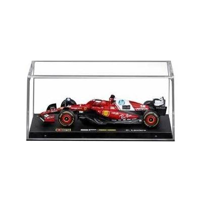 Bburago Formula 1 Ferrari SF-25 č. 16 Charles Leclerc v dekoratívnom boxe – mierka 1:43