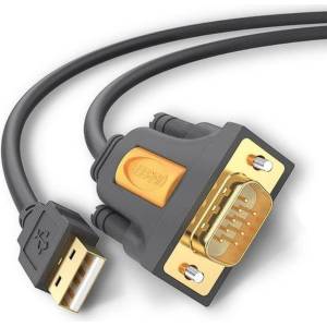UGREEN USB кабел Ugreen адаптер "CR104" USB 2.0 (T) към Serial DB9M (9-пинов)(RS232)(T) 1м черен "20210" - 6957303822102 (20210)