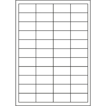 CDRmarket Самозалепващи етикети 48, 5 x 25, 4 mm, 44 етикети A4, 100 листа (R0ECO.0203A, 227019)