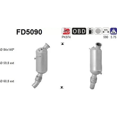 AS Filtr pevných částic ASA FD5090