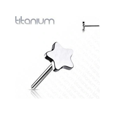 Šperky4U hvězdička k Push In piercingu titan TIT1157-TI