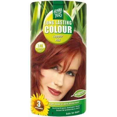HennaPlus dlhotrvajúci farba na vlasy 7.46 medeně červená