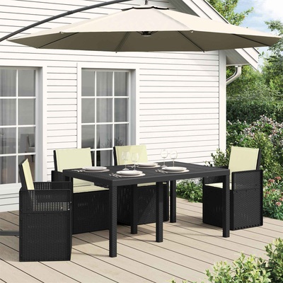 vidaXL Възглавници за седалката и гърба 4 pcs Кремаво 47 x 45 x 2 см (899977)
