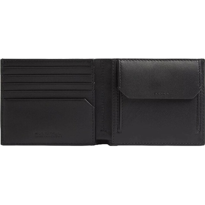Calvin Klein Pánska kožená peňaženka Minimalism Leather Billfold Wallet 5CC + Coin / Čierna
