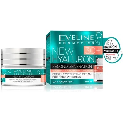 Eveline Cosmetics New Hyaluron 30+ Дневен и нощен крем при първи бръчки 50мл