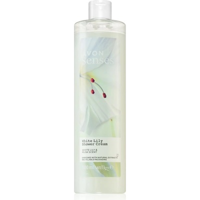 Avon Senses White Lily & Musk povzbudzujúci sprchový krém 500 ml