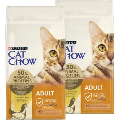 Cat Chow Adult Kuře a rýže 2 x 15 kg