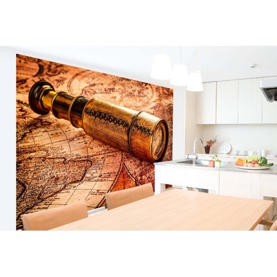 DIMEX ART Самозалепваща се флизелинова фототапета винтидж телескоп 375 x 250 см