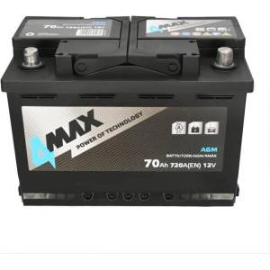 4MAX Start-Stop AGM 70Ah 720A right+ (BAT70/720R/AGM)
