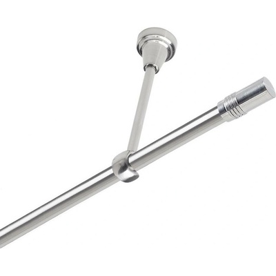 OK-GarnýžeCZ Garnýž kovová jednořadá 19mm Cylinder nerez 450 cm do stropu / na tunýlek - bez kroužků