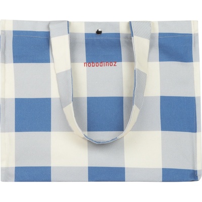 Nobodinoz Portofino plážová taška maxi Blue Checks
