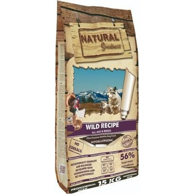 Natural Greatness Wild Recipe All Breed kačica morka kurča 15 kg