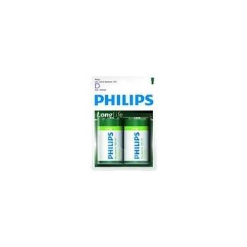 Philips R20L2B/10 Batteries PHILIPS Zinc-Chloride R20 1.5V Longlife 2 Pcs. Blister (R20L2B/10)