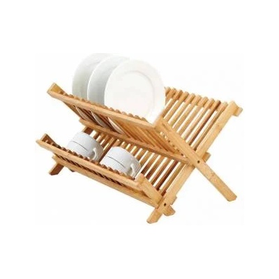 Kinghoff Сушилник за съдове Kinghoff, 2 нива, Сгъваем, 40x33x24 см, Бамбук, KH 1631
