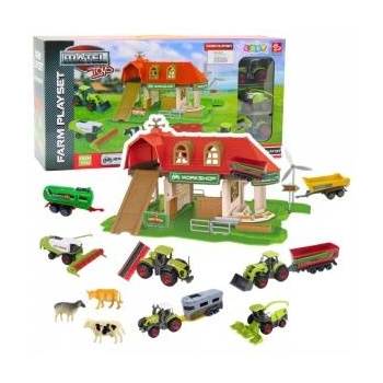 LeanToys Farm Barn Tractors Figures Animals Set 42 pcs