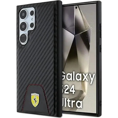Ferrari Кейс Ferrari Carbon Stitched Bottom за Samsung Galaxy S24 Ultra, черен (3666339242589)