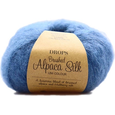 Drops Brushed Alpaca Silk UNI 25 ocelově modrá