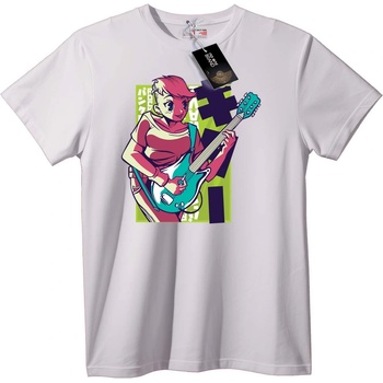 NOONEBRAND Тениска Anime Момиче с китара - S, Black