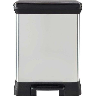 Curver Odpadkový kôš s pedálom Deco Bin Duo 10 l + 18 l Strieborný