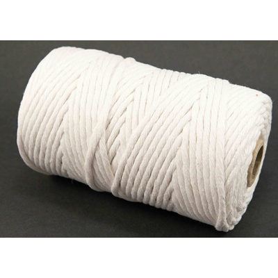 Macrame - biela - priemer 0,5 cm - návin 100 metrov