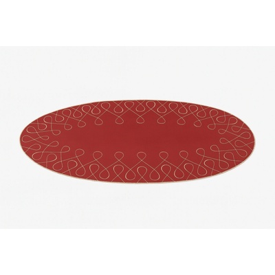 Sander Oválne prestieranie Curly burgundy 36x88cm