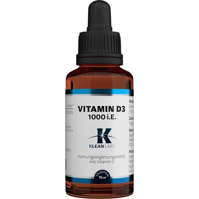 KLEAN LABS Витамин d3 1000 iu течен - 15 мл
